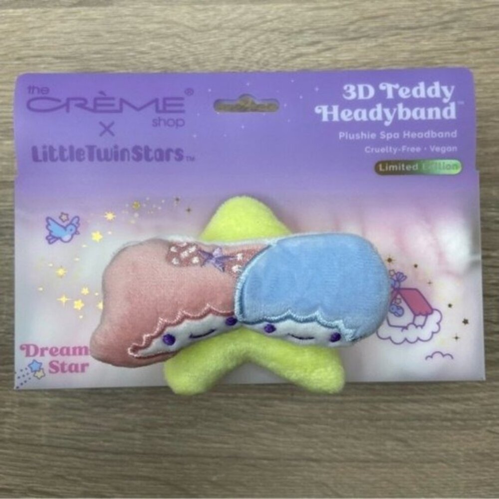 Sanrio Little Twins Stars x The Crème Limited Edition 3D Teddy Headband NWT